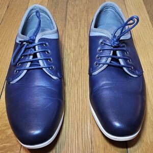 Hawke & Co Ilan Lace Up Memory Foam Comfort Dress Shoes Navy Men's Size 10.5